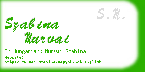 szabina murvai business card
